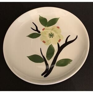Vintage Joni Handpainted Dixie Dogwood 6.25 Inch Saucer Yellow Green